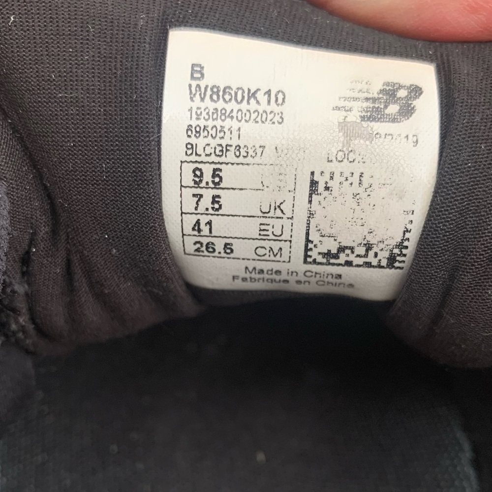 New Balance 860 V10 9.5 Women's Running Black Gray White - Picture 8 of 8